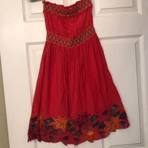 Strapless beach dress